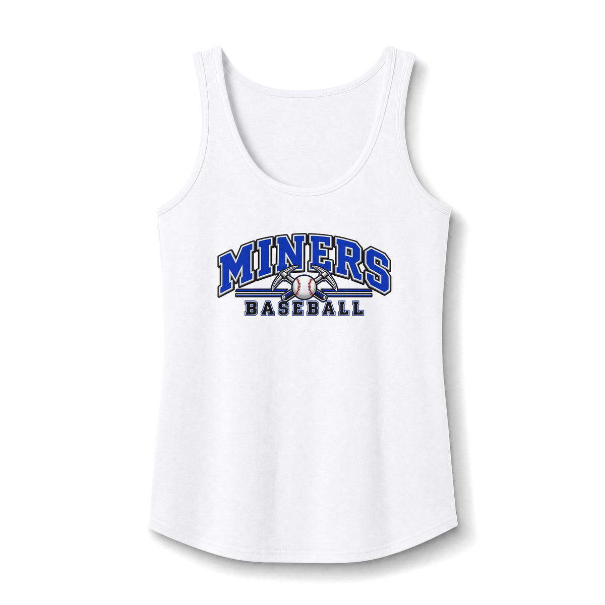 Miners Baseball Women's Tank Top — Team Baseball Graphic