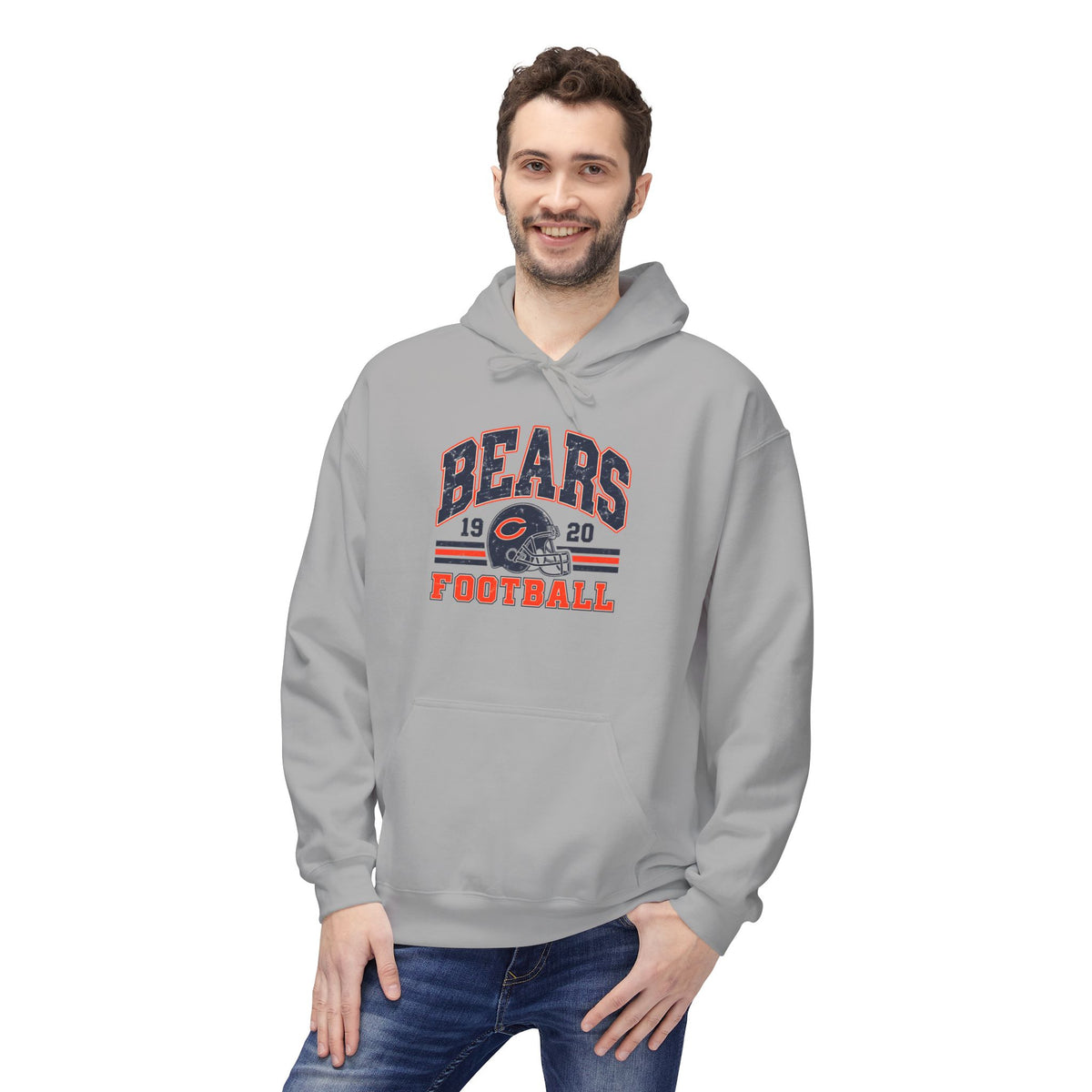 Bears Football Hoodie — Vintage 1920 Helmet Team Pullover