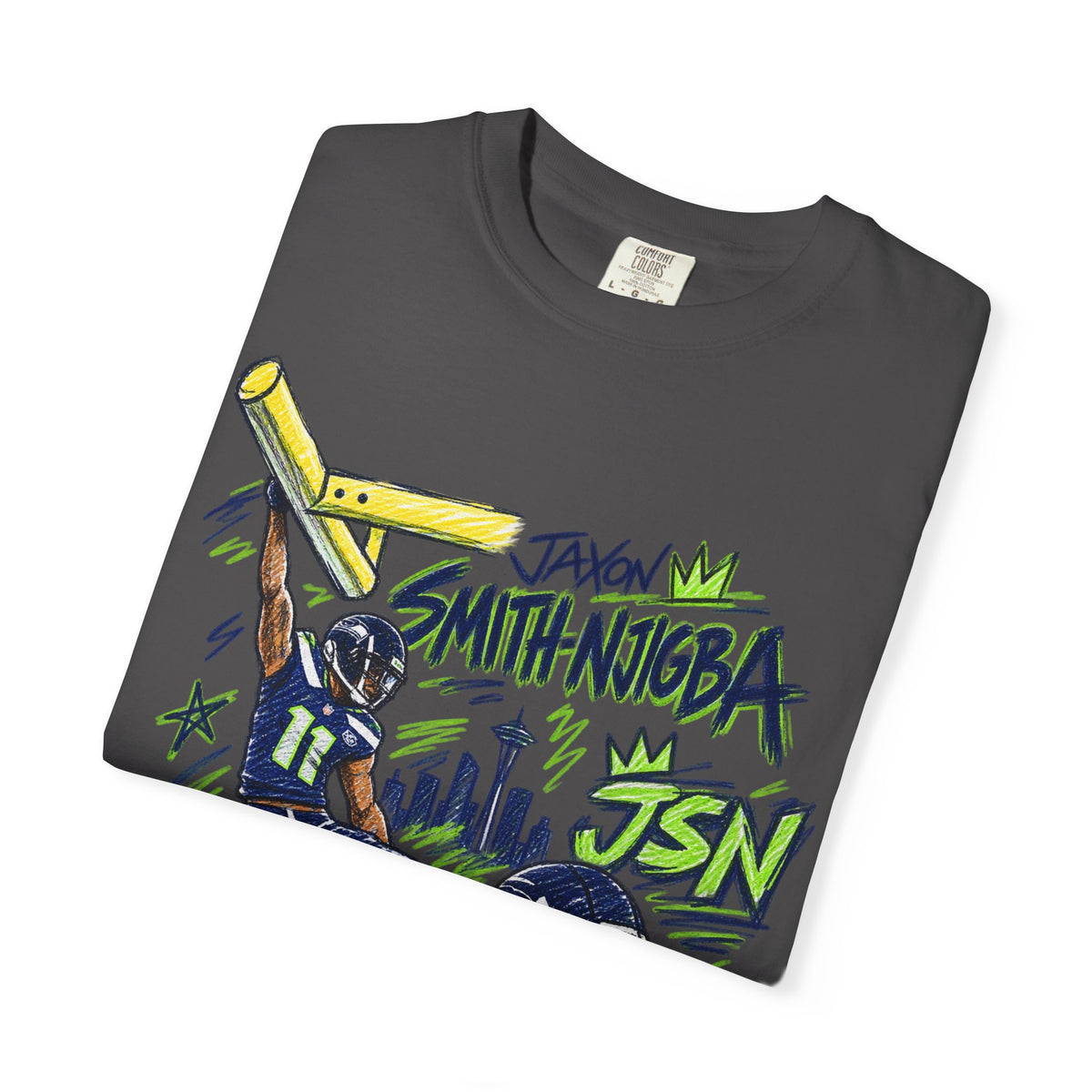 Javon Smith-Njigba Football Graphic T-Shirt — JSN Seattle Receiver Tee