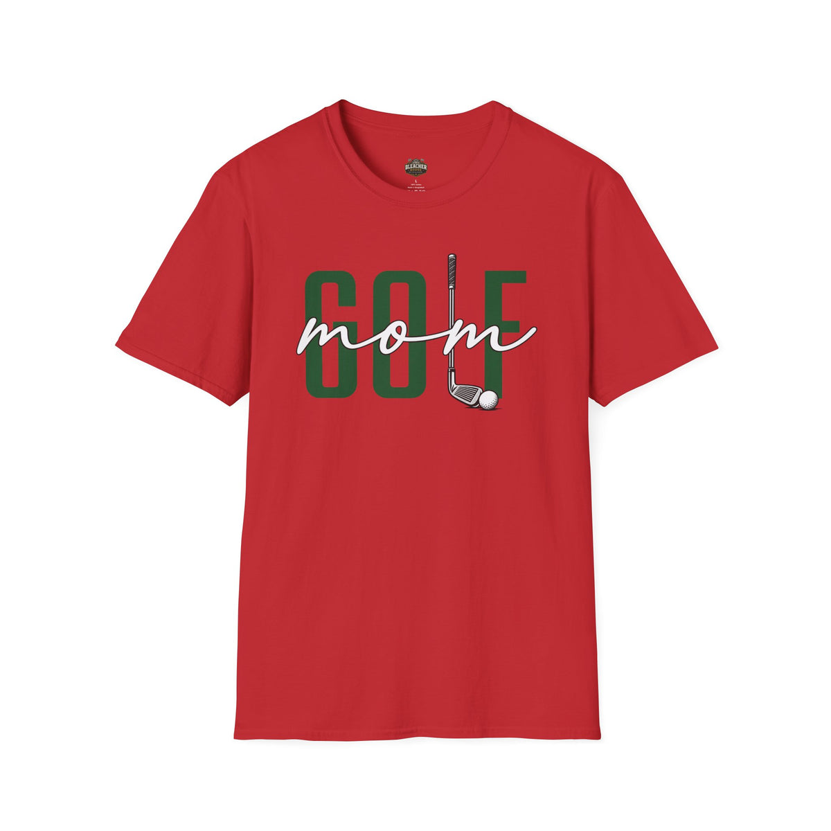 Golf Mom T-Shirt — ‘GOLF’ Script Logo with Club & Ball