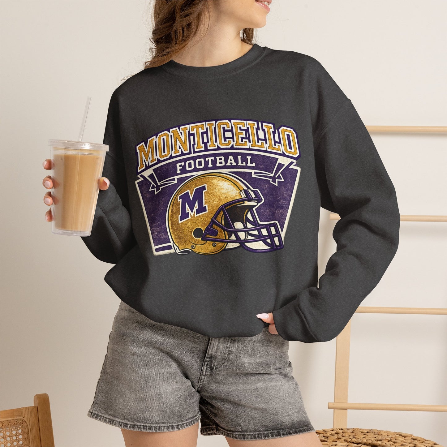 Monticello Football Vintage Crewneck Sweatshirt