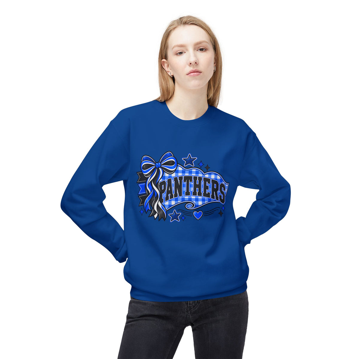 Panthers Ribbon Crewneck Sweatshirt – Blue Spirit School Pride