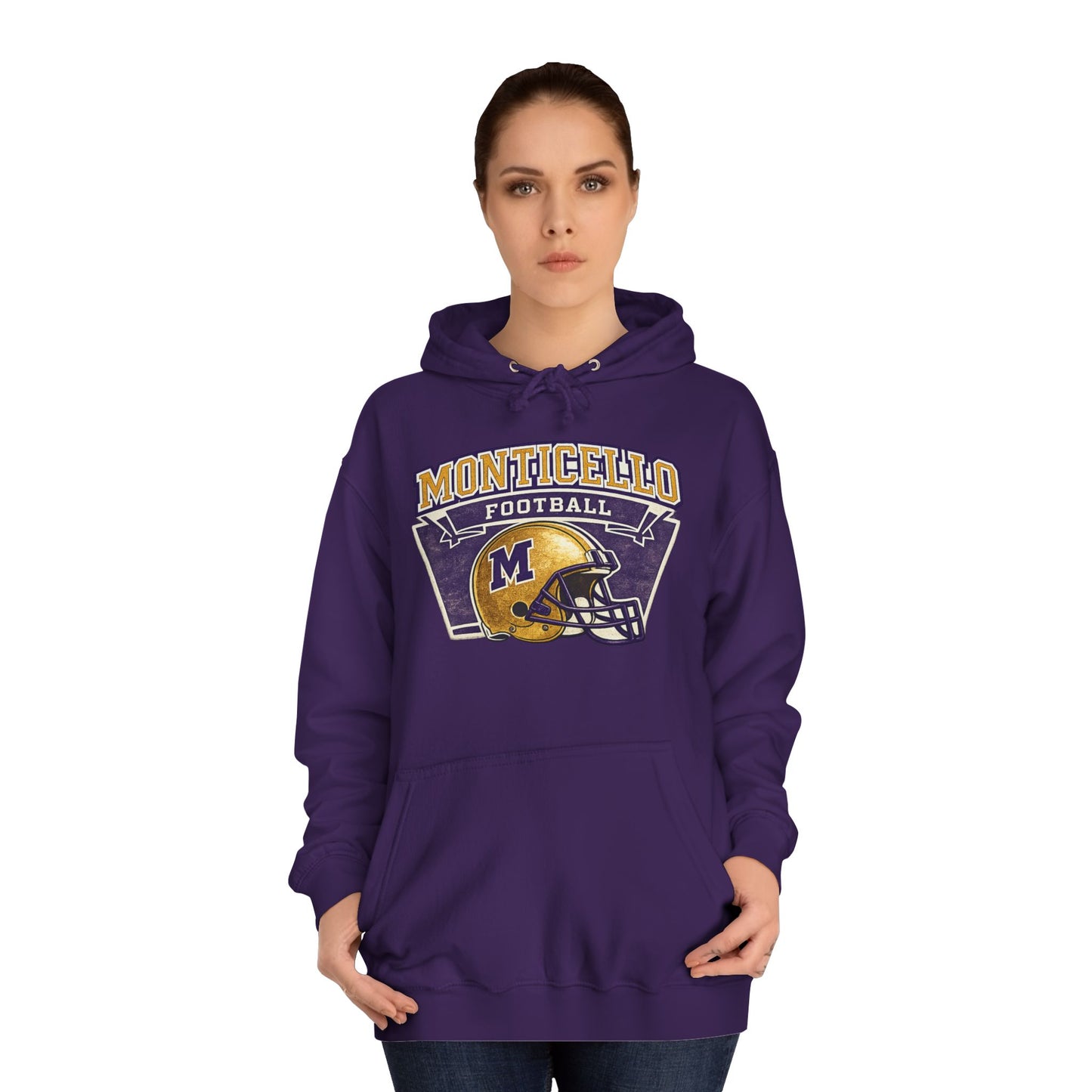 Monticello Football Hoodie — Vintage Helmet Hoodie