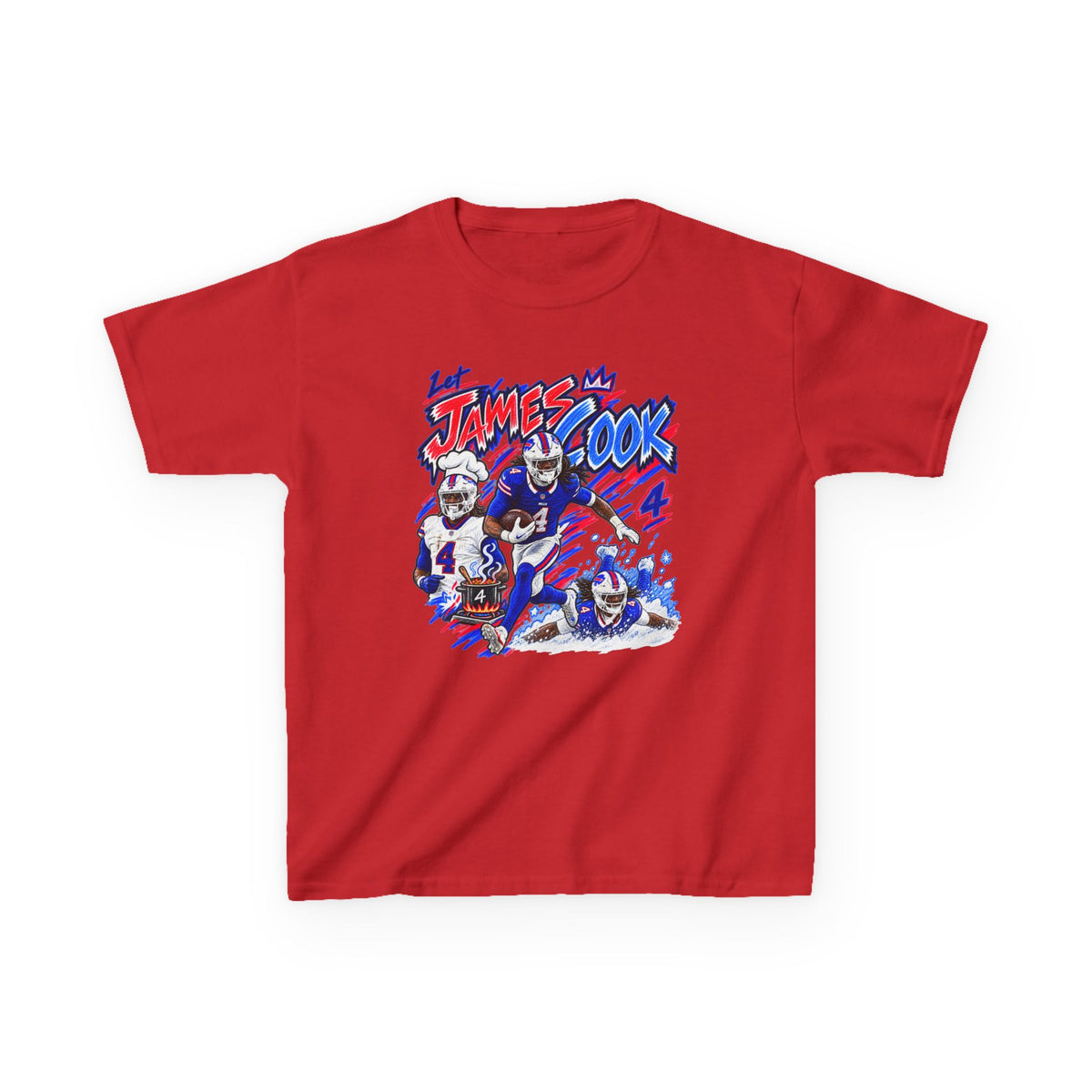 YOUTH James Cook, LET JAMES COOK Graphic T-Shirt - Sunday Standouts Sketch Series