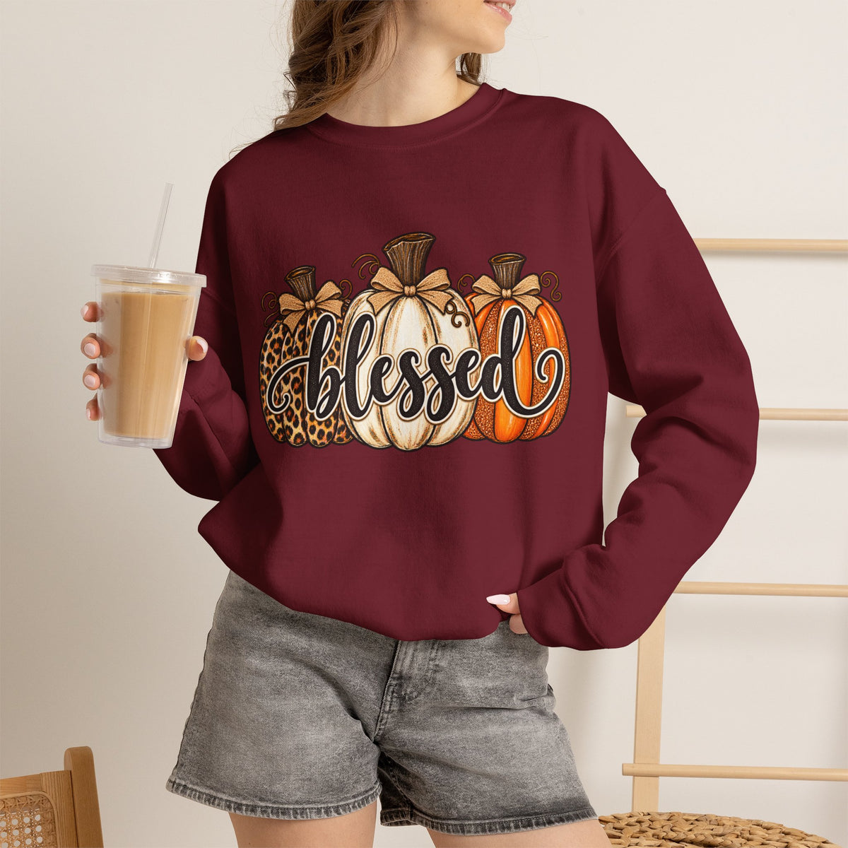 Blessed Pumpkin Sweatshirt — Fall Autumn Crewneck