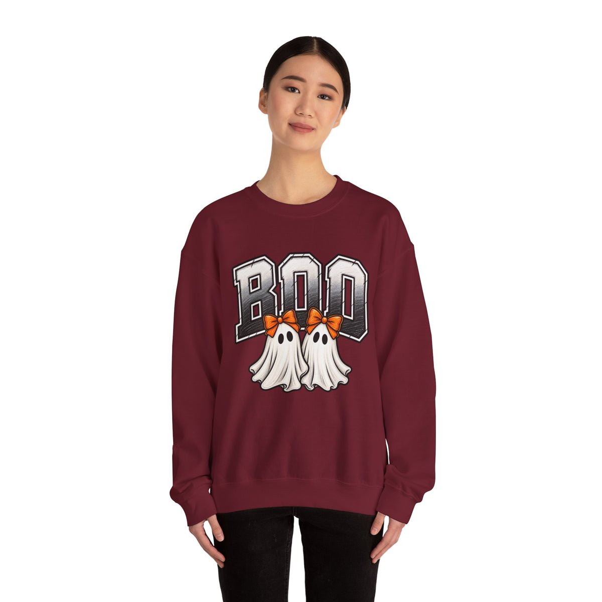 Halloween 'Boo' Ghosts Crewneck Sweatshirt — Cute Spooky Fall Pullover