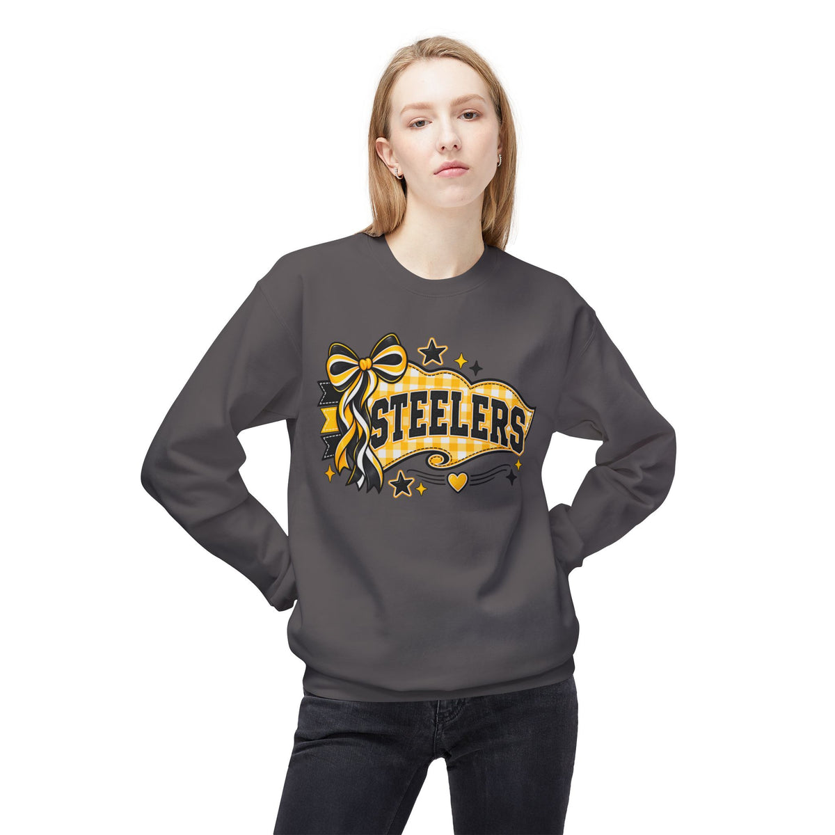 Steelers Ribbon Crewneck Sweatshirt