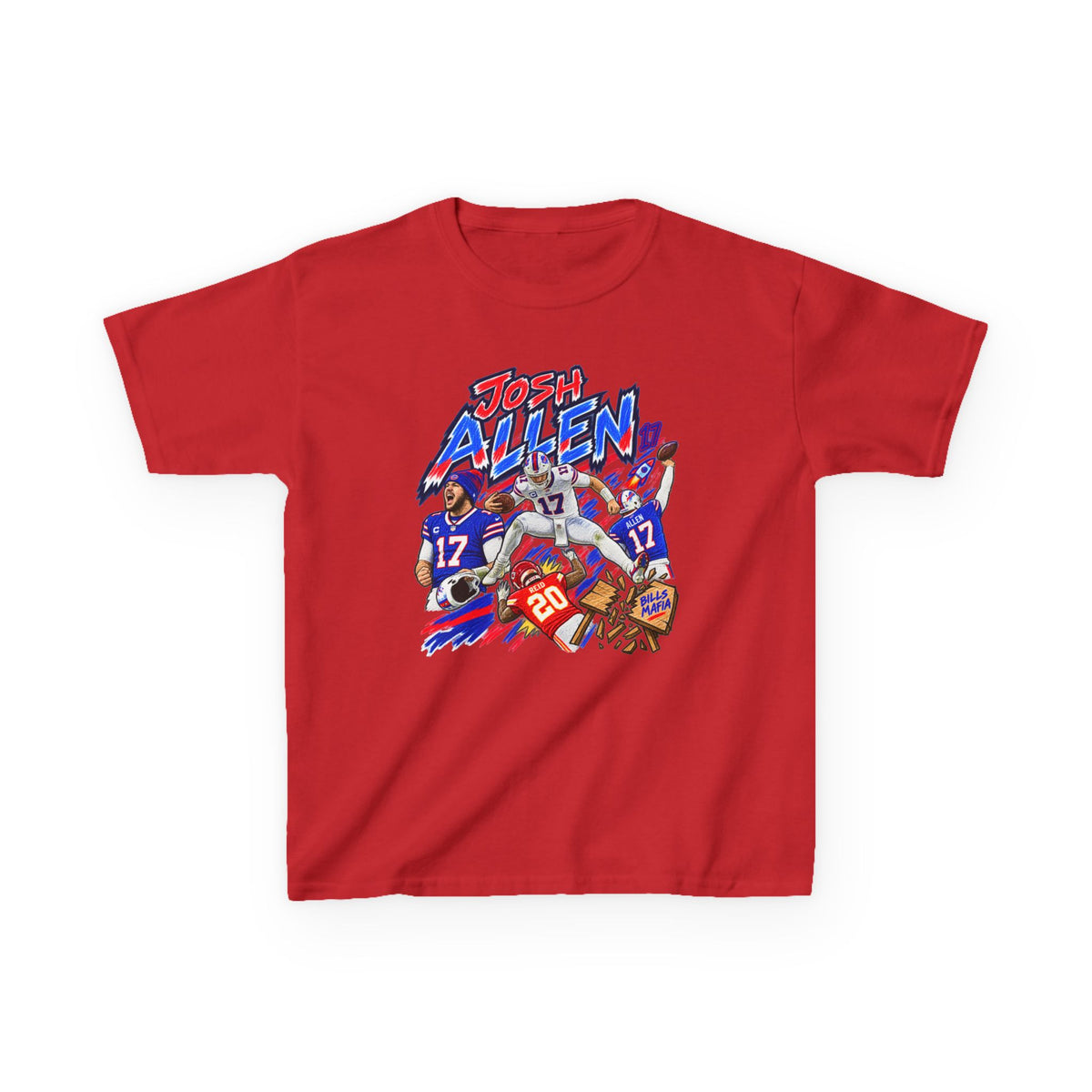 YOUTH Josh Allen Graphic T-Shirt - Sunday Standouts Sketch Series