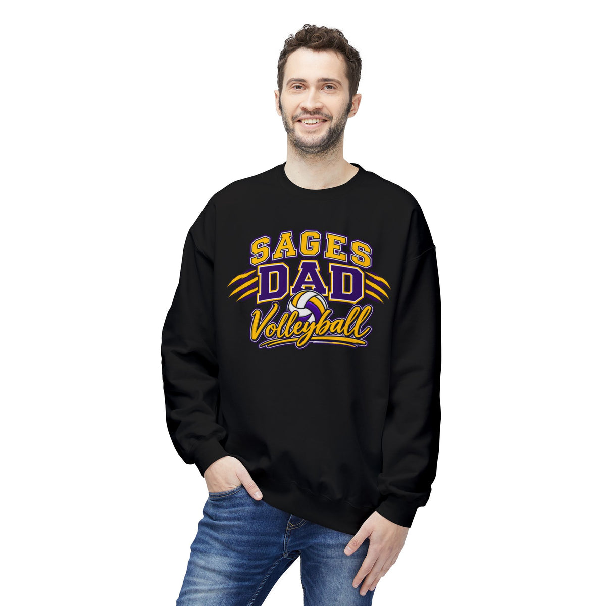 Sages Dad Volleyball Crewneck Sweatshirt