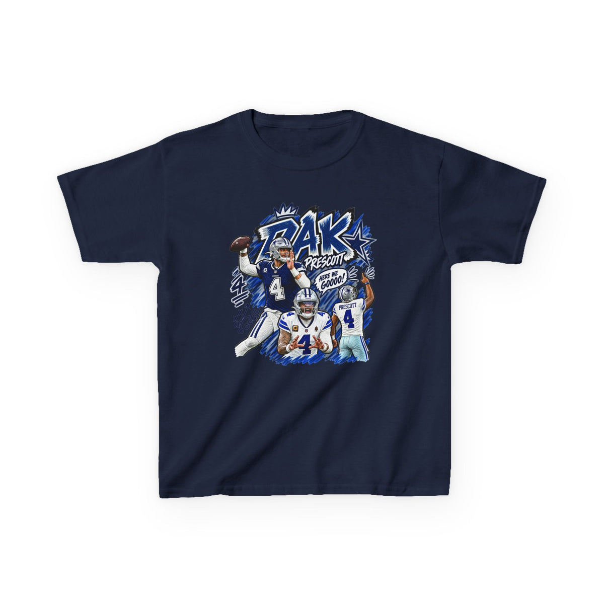 YOUTH Dak Prescott Graphic T-Shirt - Sunday Standouts Sketch Series
