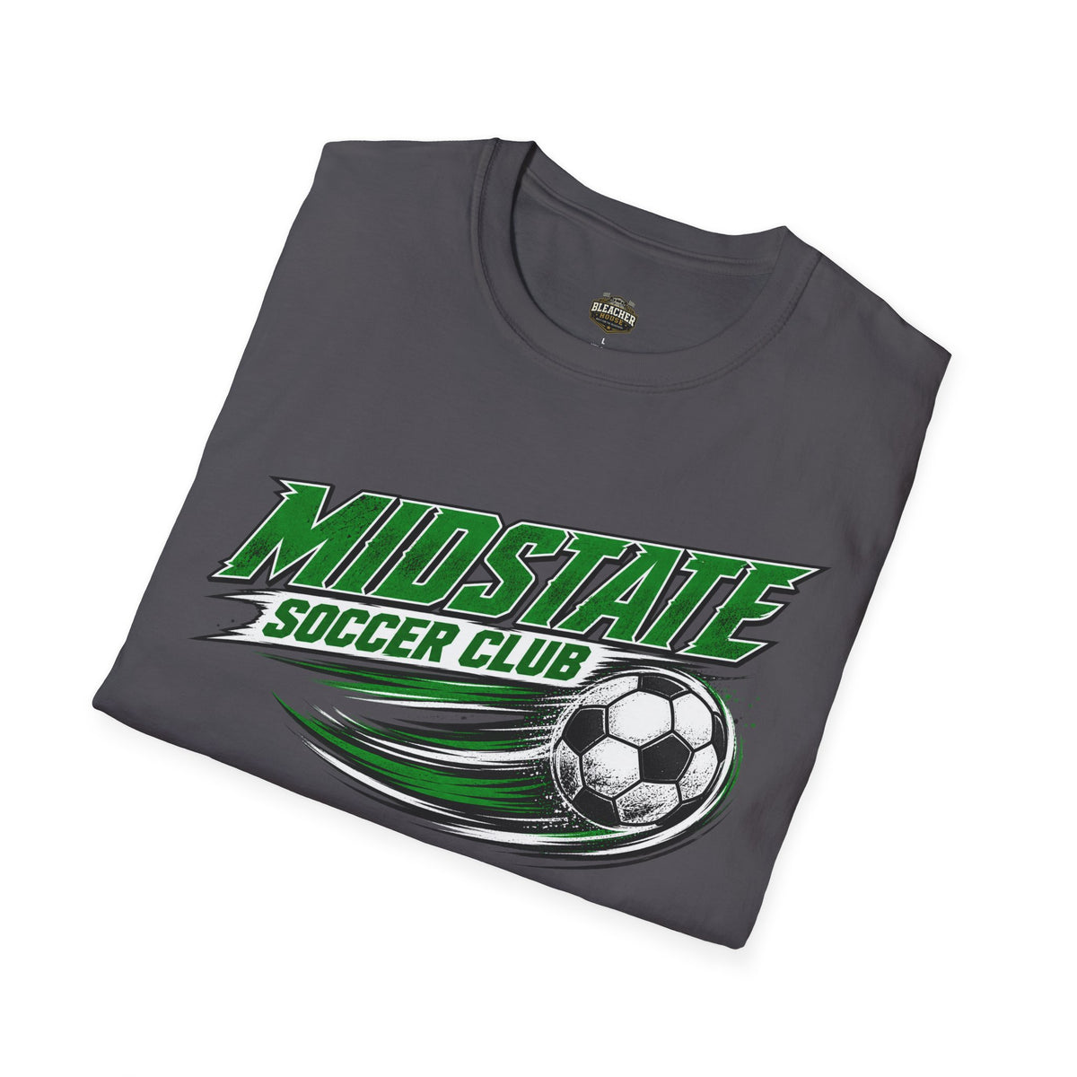 Midstate Soccer Club T-Shirt — Green Vintage Soccer Graphic Tee