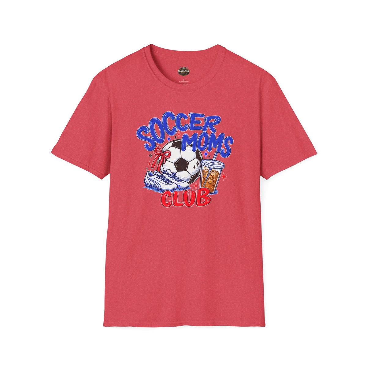 Soccer Moms Tee — 'Soccer Moms Club' Graphic T-Shirt with Ball, Cleats & Drink
