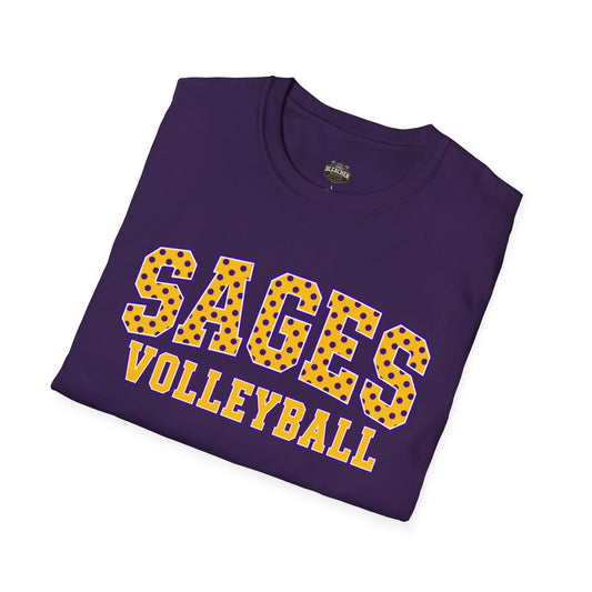 Sages Volleyball Team T‑Shirt — Retro Polka Dot Varsity Tee