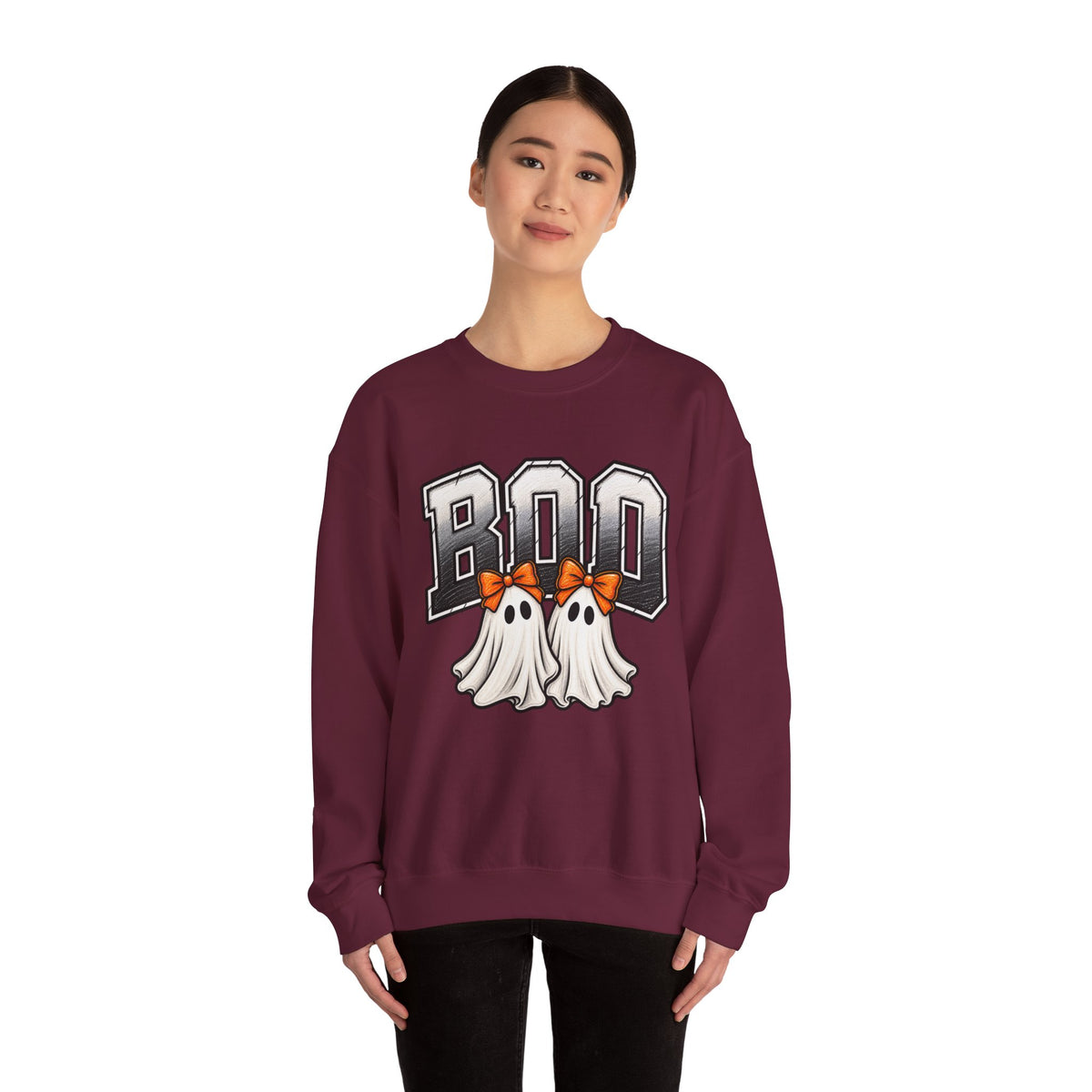 Halloween 'Boo' Ghosts Crewneck Sweatshirt — Cute Spooky Fall Pullover