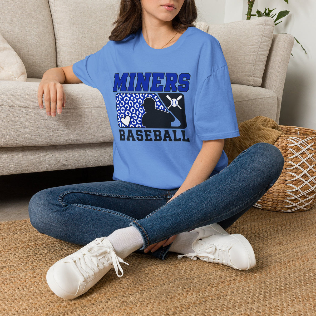 Miners Baseball T-Shirt — Leopard Print Batter Graphic Tee