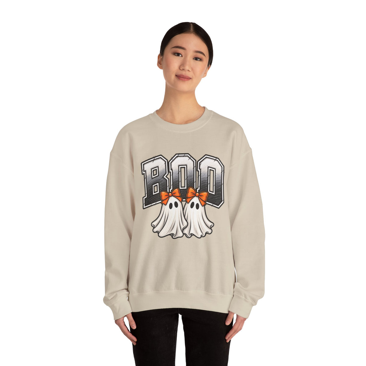 Halloween 'Boo' Ghosts Crewneck Sweatshirt — Cute Spooky Fall Pullover