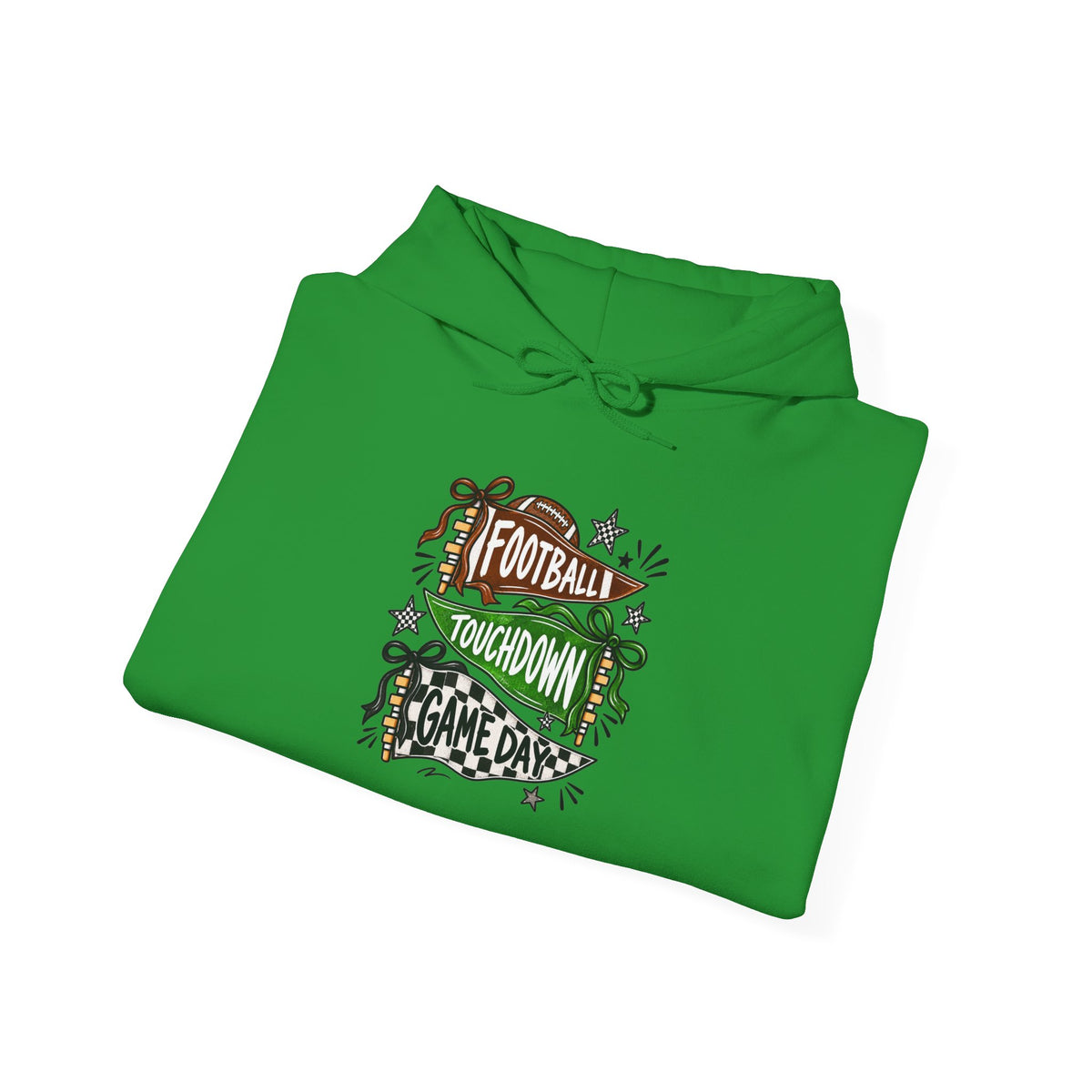 Football Touchdown Game Day Hoodie - Retro Grunge Sports Sweatshirt