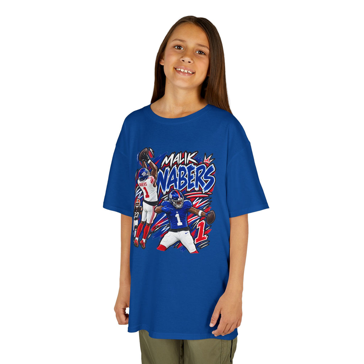 Malik Nabers Graphic T-Shirt - Sunday Standouts Sketch Series