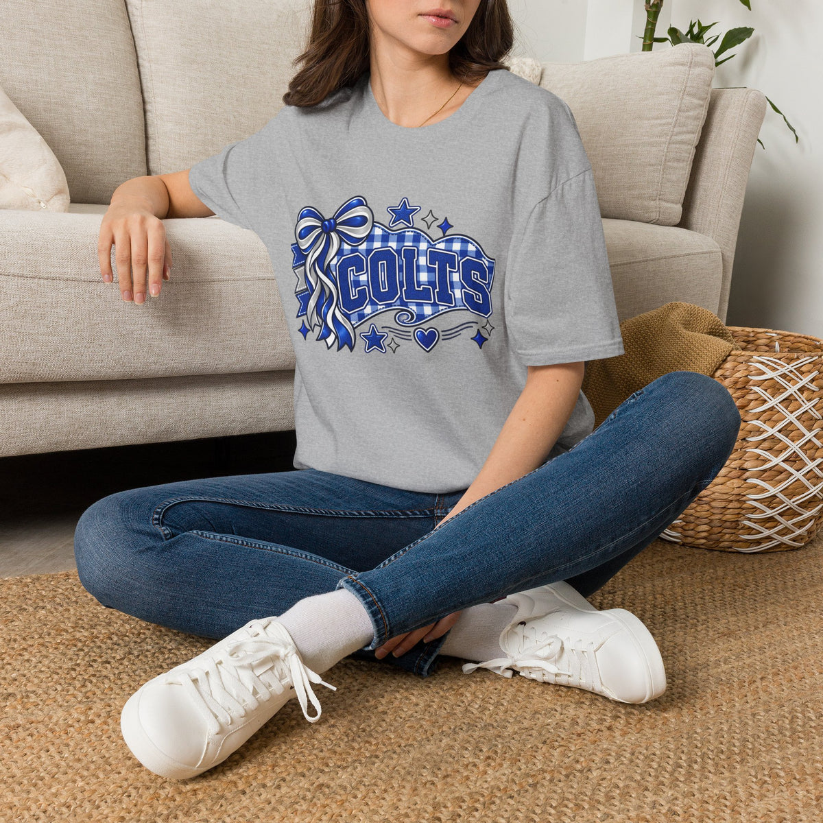 Colts Ribbon & Banner T-Shirt — Team Spirit Tee