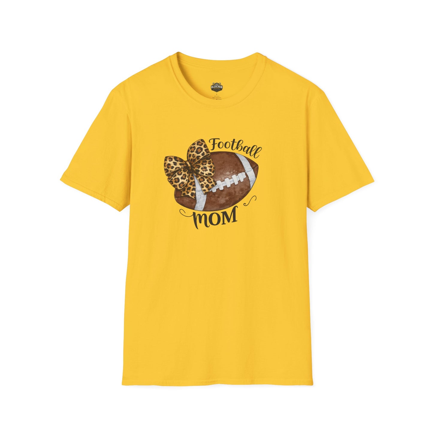Football Mom T-Shirt — Leopard Bow Game Day Tee