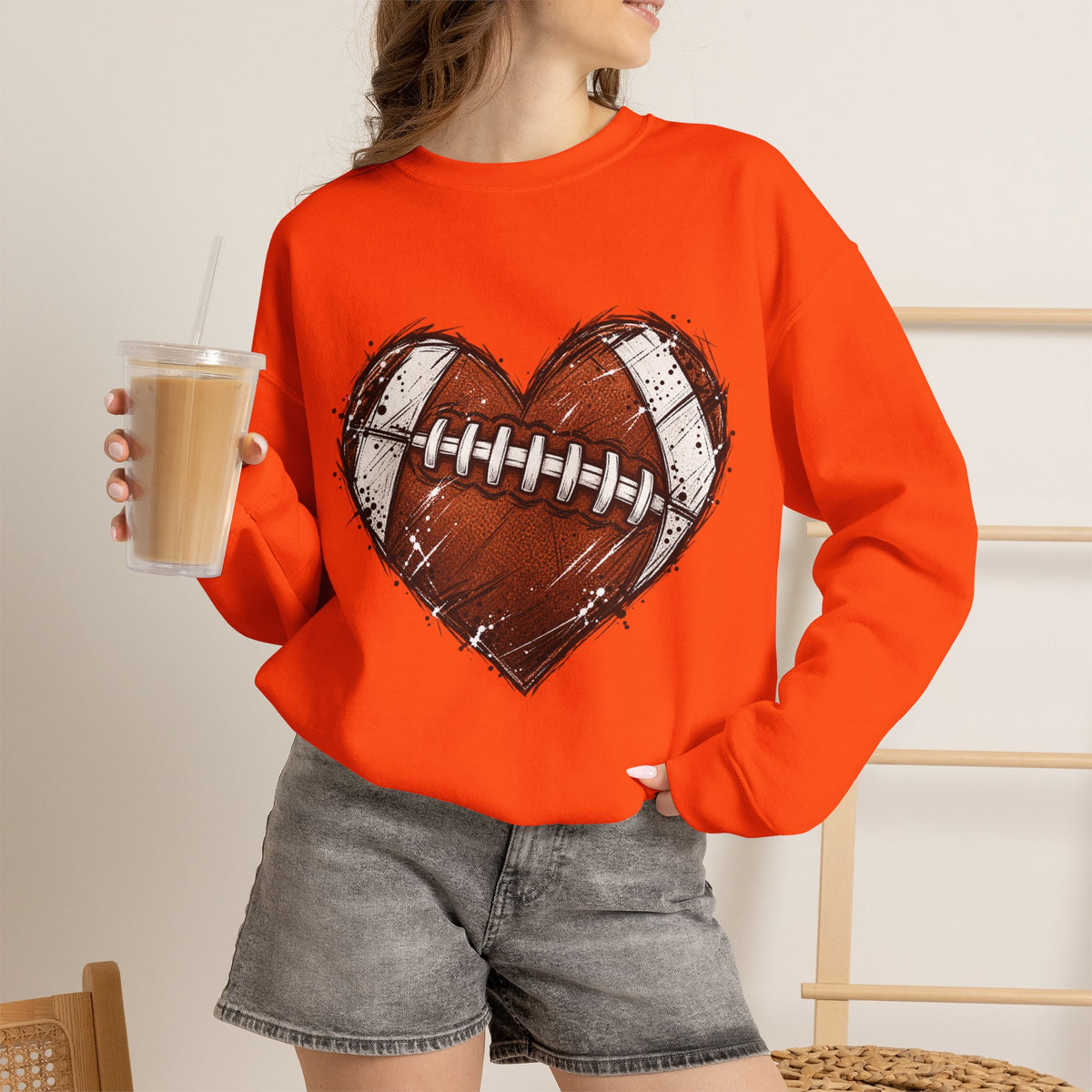 Unisex Heavy Blend™ Football Crewneck Sweatshirt