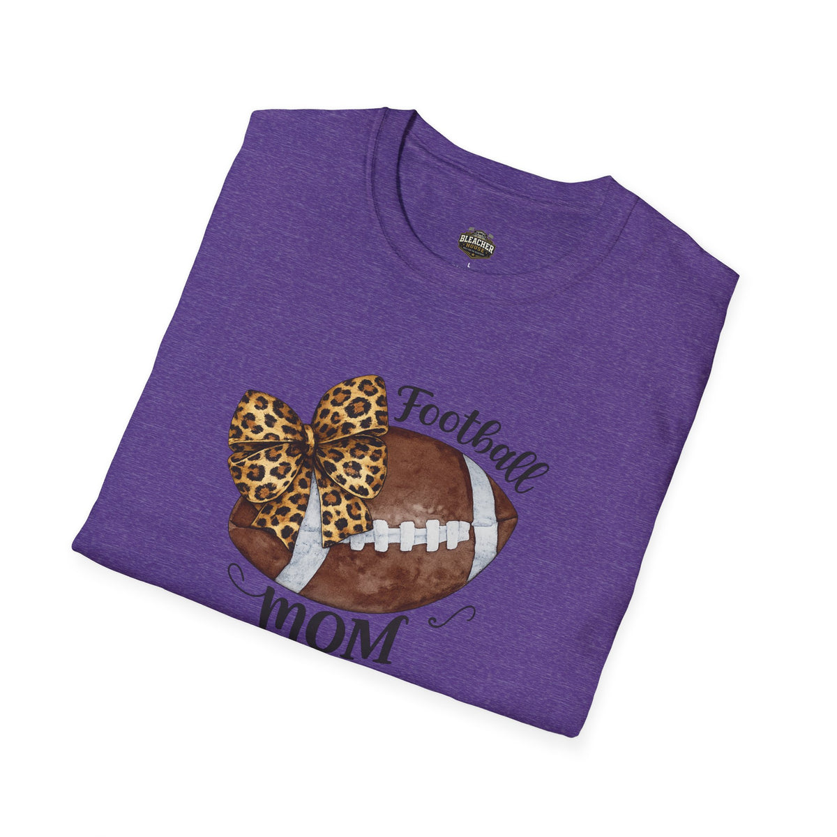 Football Mom T-Shirt — Leopard Bow Game Day Tee