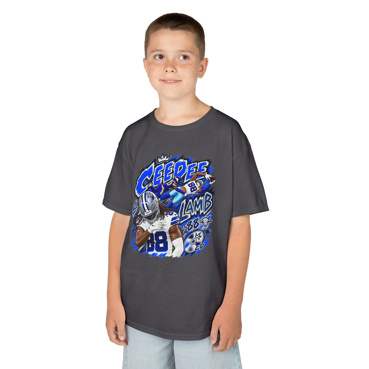 YOUTH CeeDee Lamb Graphic T-Shirt - Sunday Standouts Sketch Series