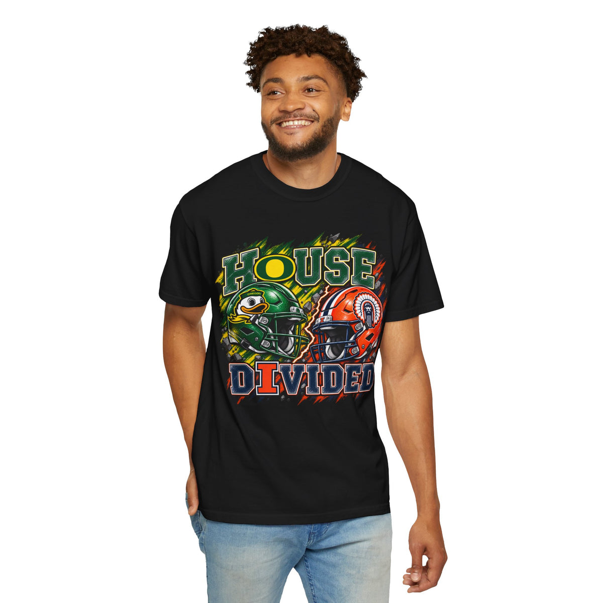 House Divided Football T-Shirt - Oregon vs. Illinois