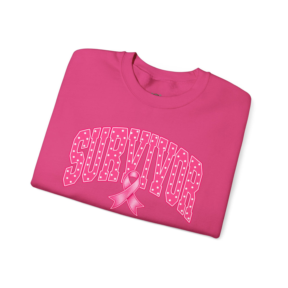Survivor Pink Ribbon Sweatshirt - Breast Cancer Awareness Crewneck