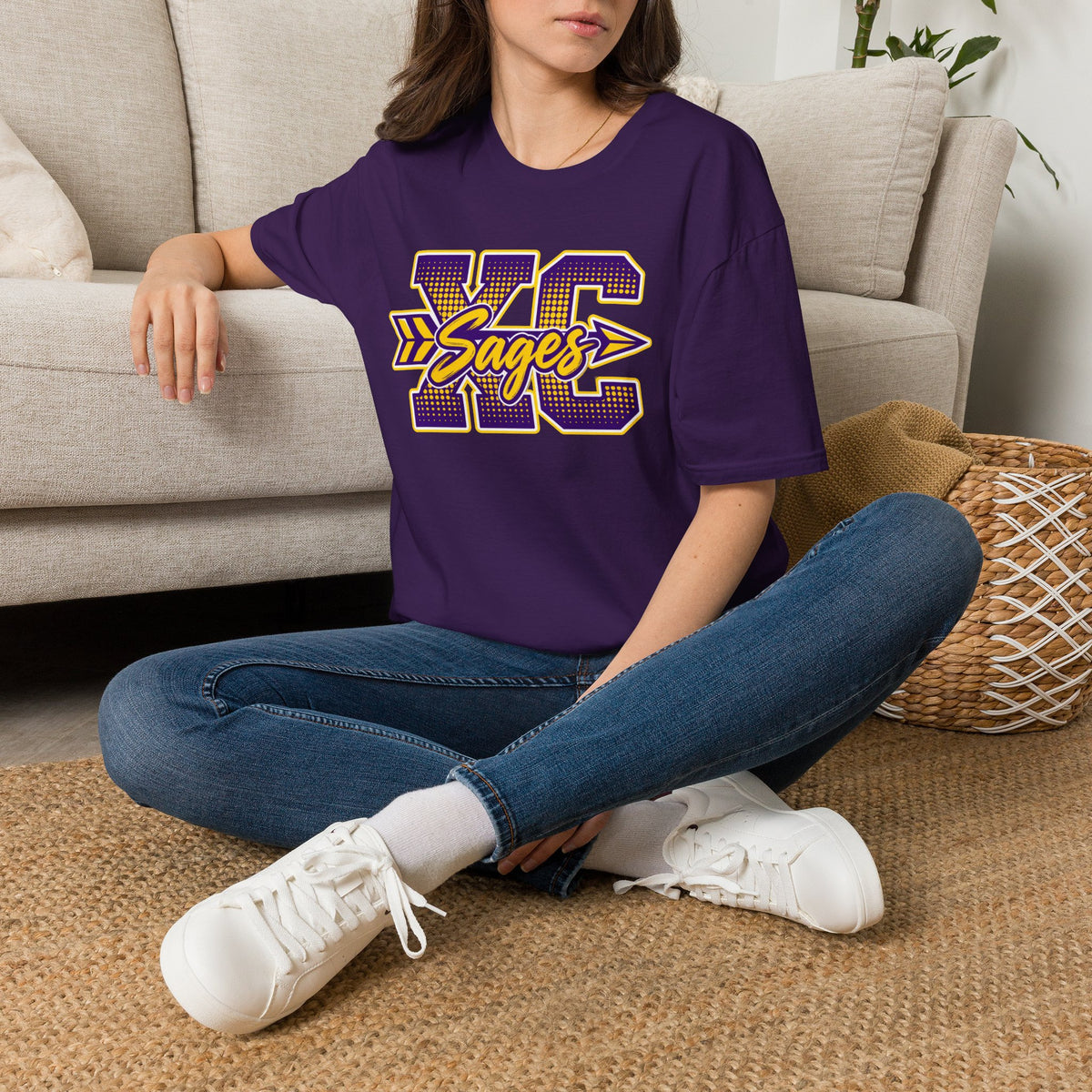 XC Sages Graphic T-Shirt — Cross Country Team Spirit Tee