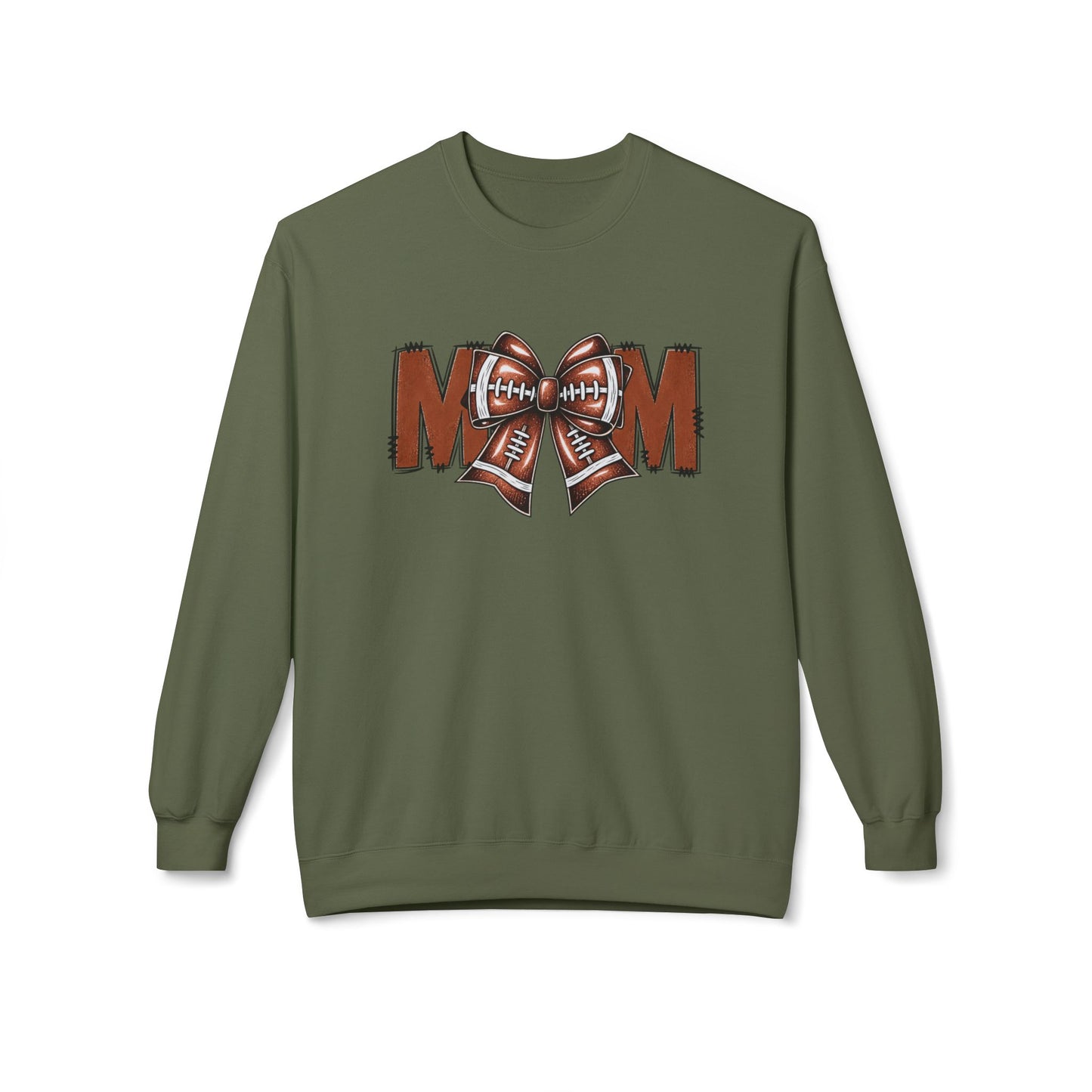 Sweatshirt - Football Mom Bow Crewneck Sweatshirt