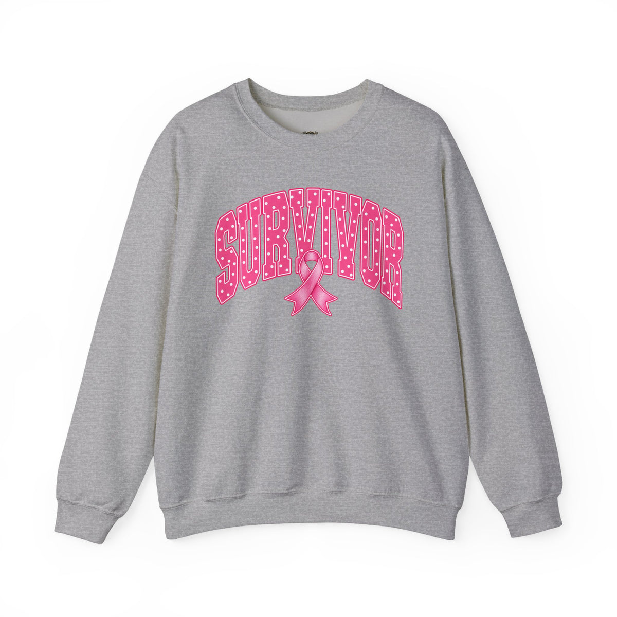Survivor Pink Ribbon Sweatshirt - Breast Cancer Awareness Crewneck