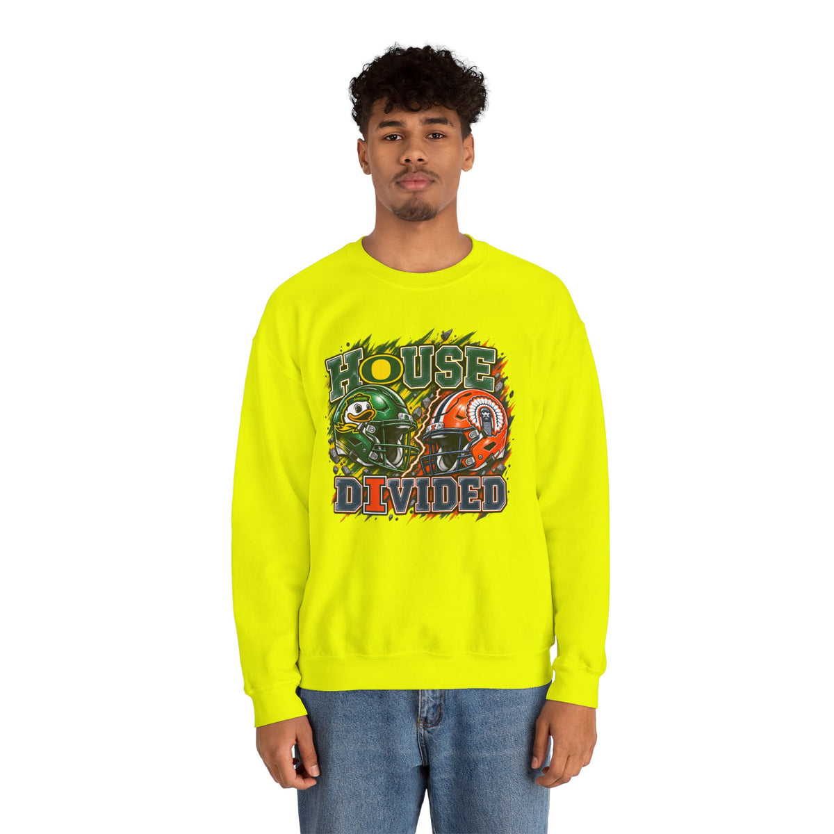 House Divided Graphic Crewneck Sweatshirt - Oregon vs. Illinois
