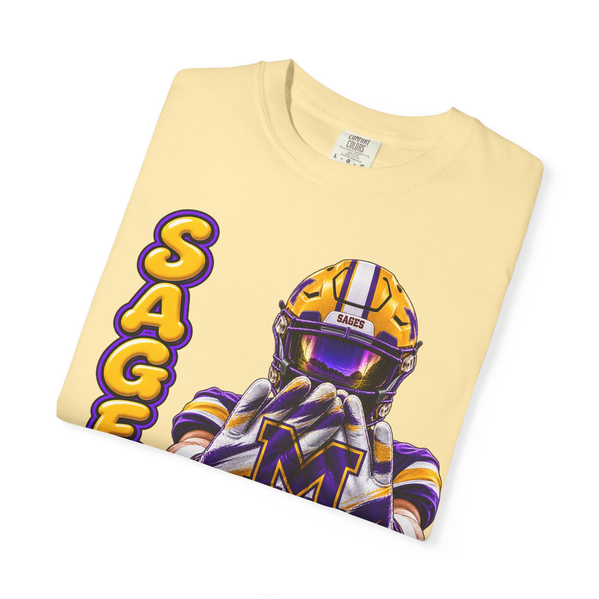 Monticello Sages Football Player Graphic T-Shirt