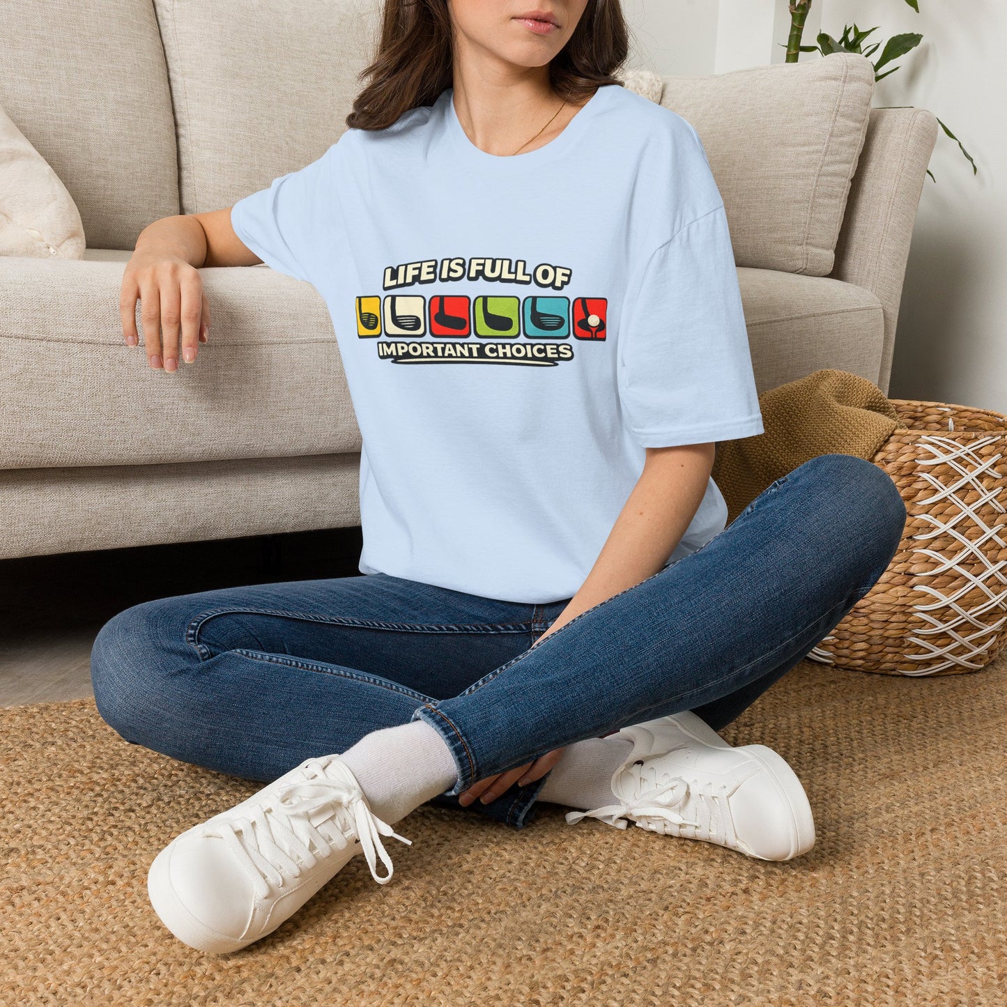 T‑Shirt — "Life Is Full Of Important Choices" Retro Game Controller Graphic