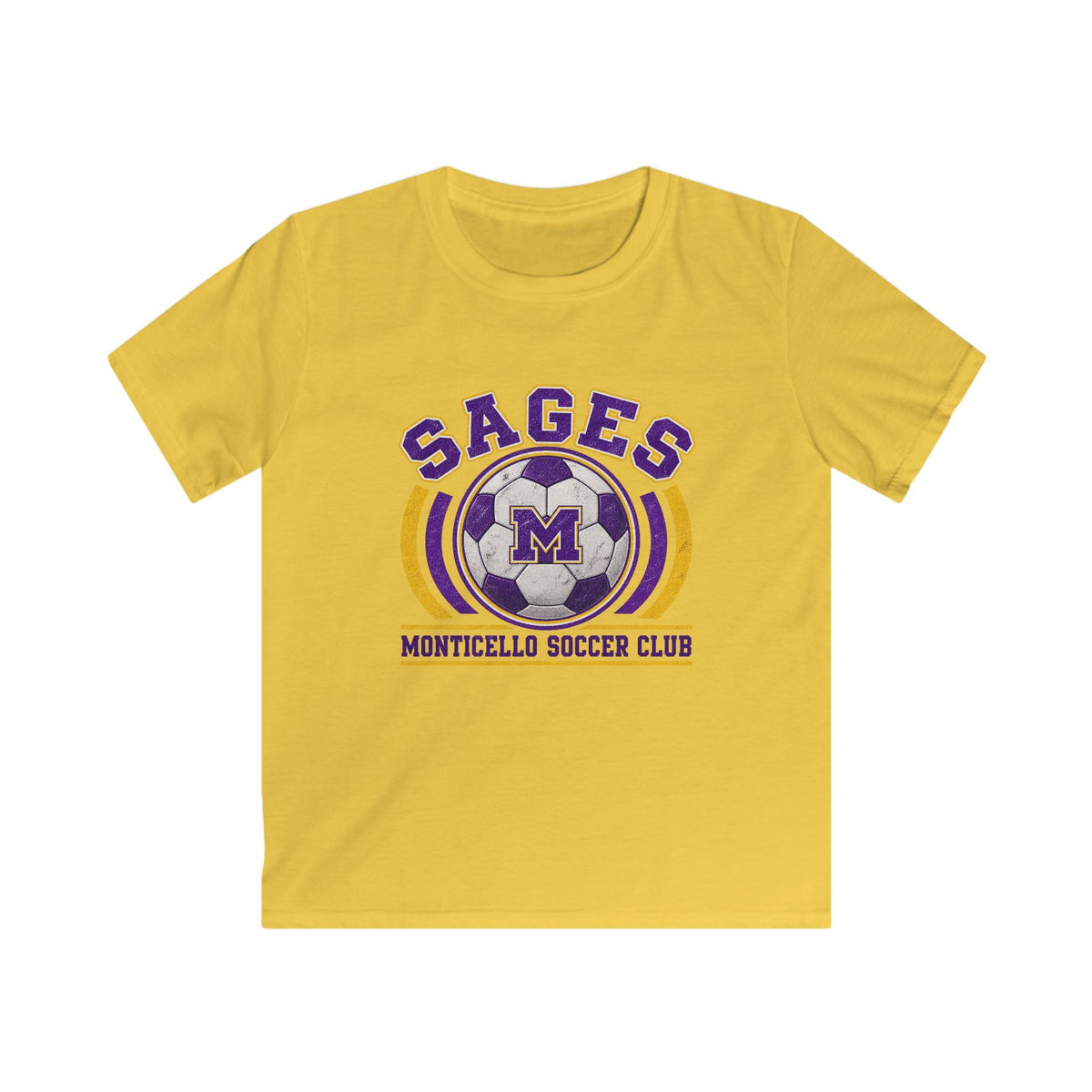YOUTH CUSTOMIZABLE Sages Soccer Club T-Shirt — YOUR NAME AND NUMBER