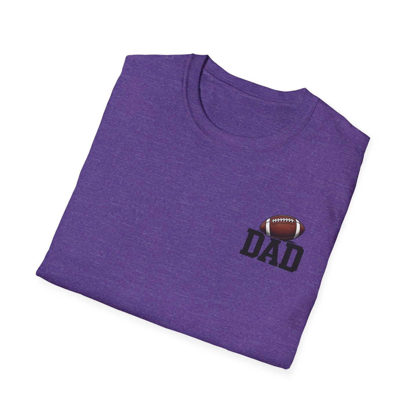 Football Dad T‑Shirt — 'DAD' with Football Chest Print