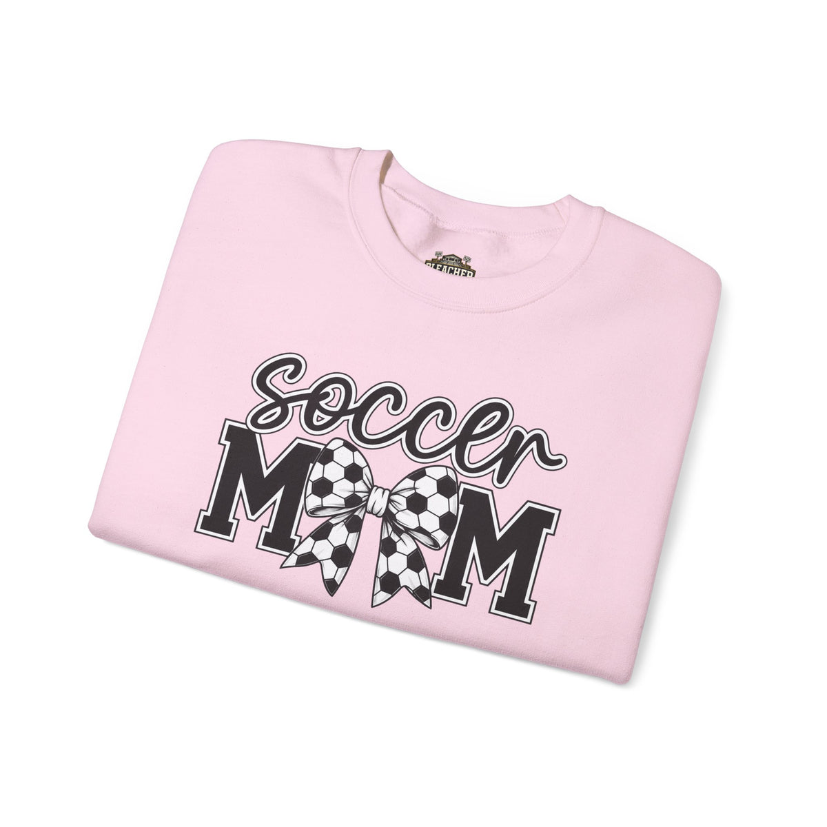 Soccer Mom Crewneck Sweatshirt — Cheer Mom Graphic Pullover with Soccer Bow