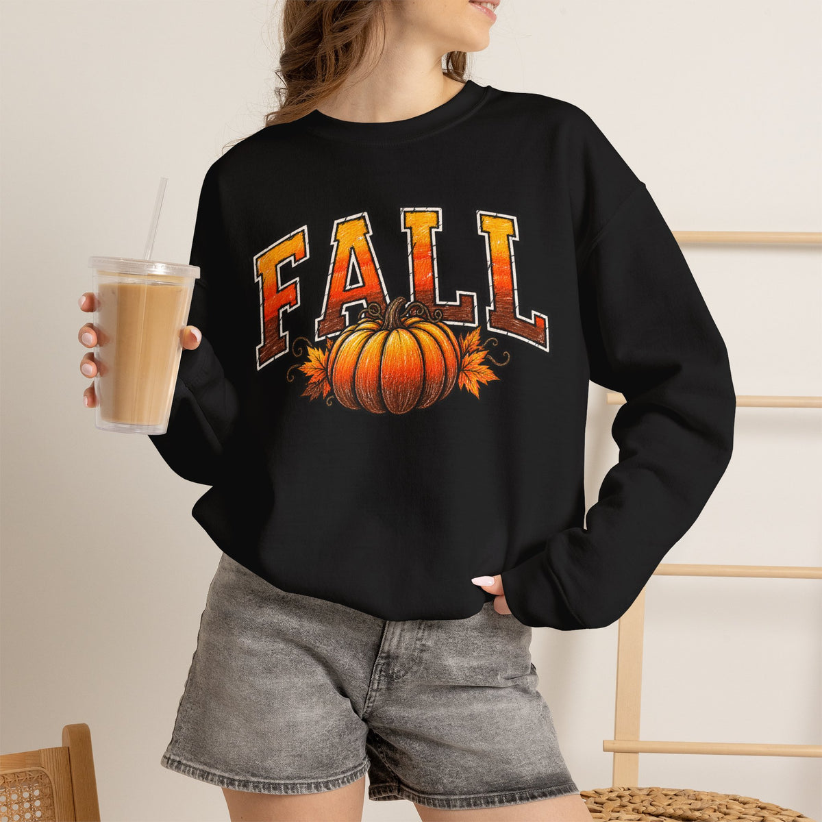 Fall Pumpkin Crewneck Sweatshirt