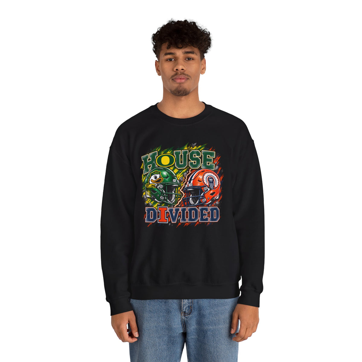House Divided Graphic Crewneck Sweatshirt - Oregon vs. Illinois