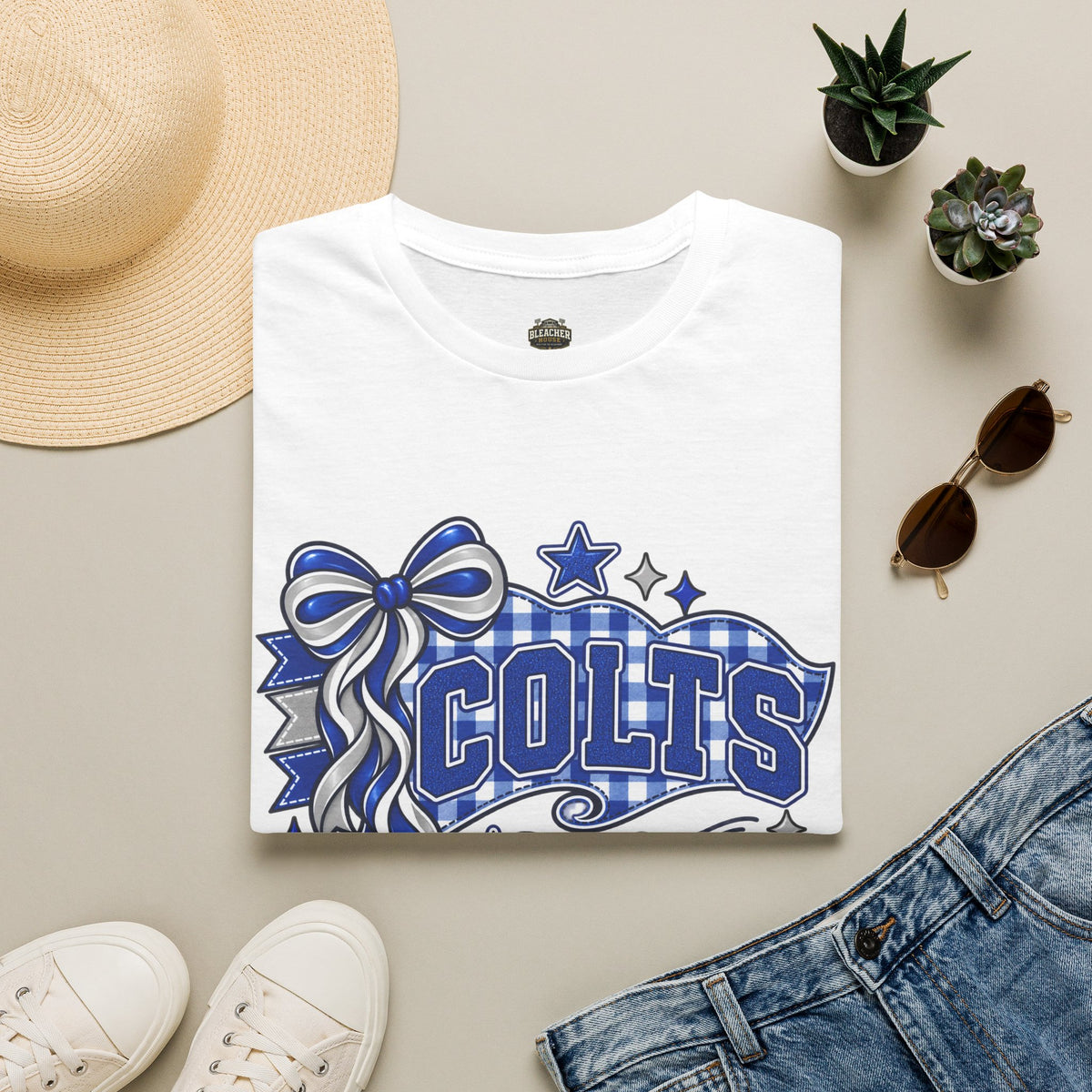Colts Ribbon & Banner T-Shirt — Team Spirit Tee