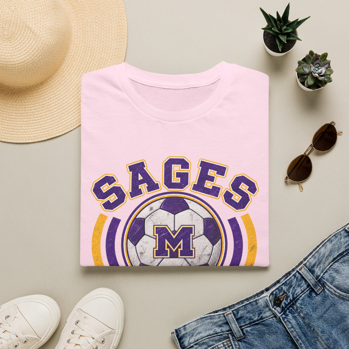 CUSTOMIZABLE Sages Soccer Club T-Shirt — YOUR NAME AND NUMBER
