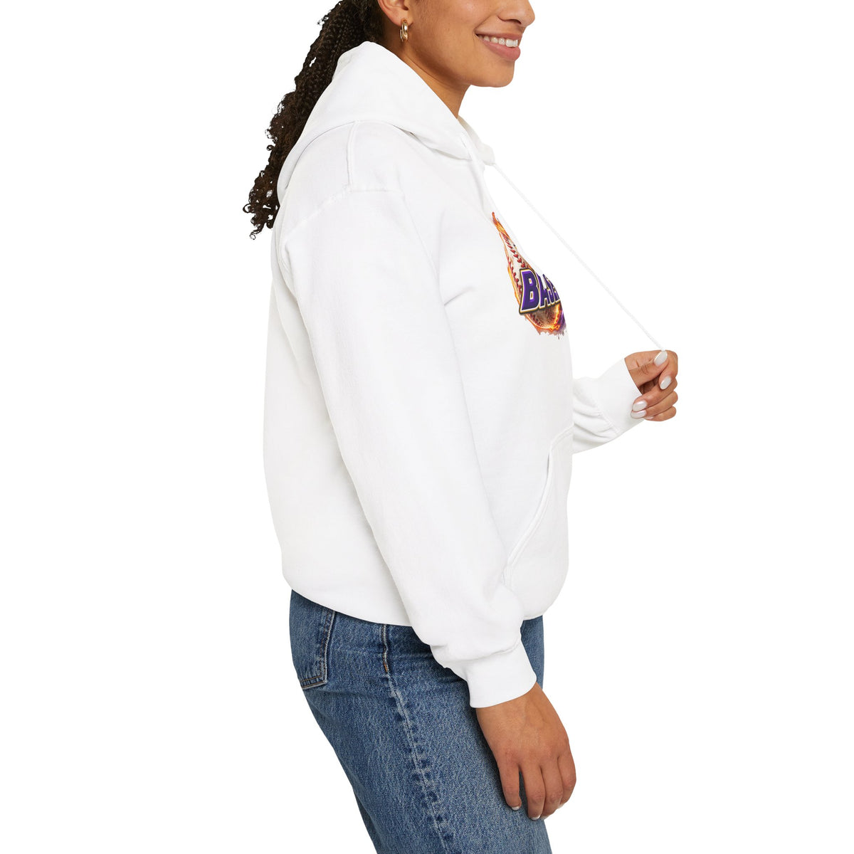 Sages Flaming Baseball Hoodie - Team Sweatshirt
