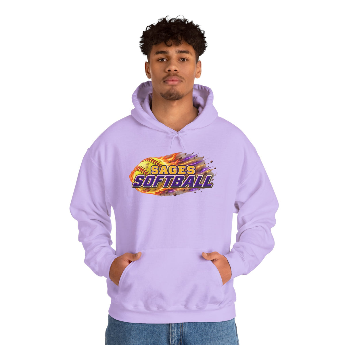 Sages Flaming Softball Hoodie