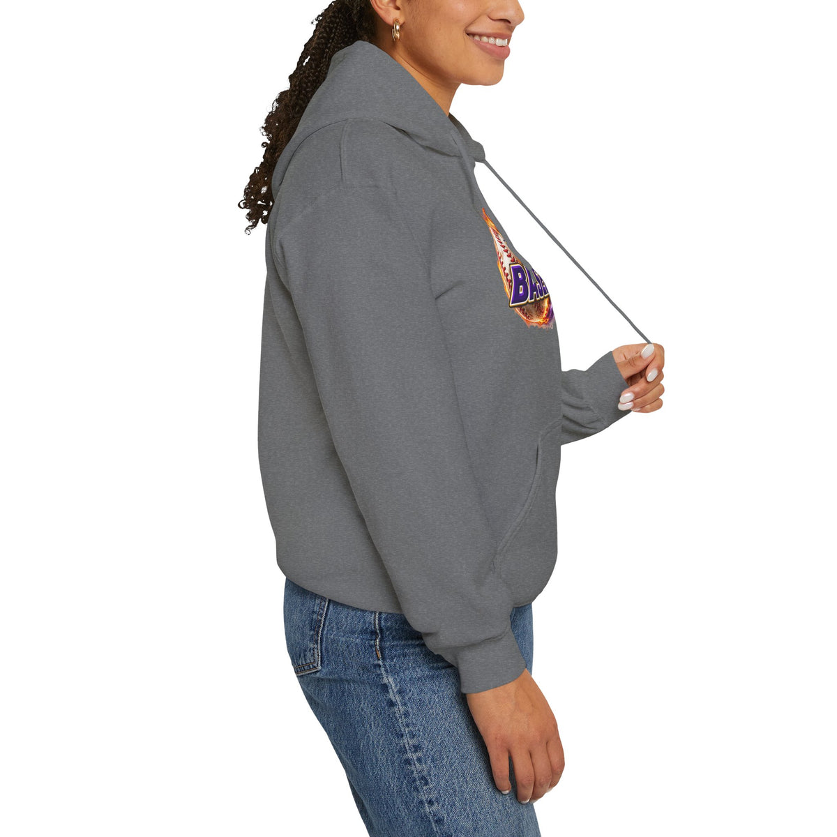 Sages Flaming Baseball Hoodie - Team Sweatshirt