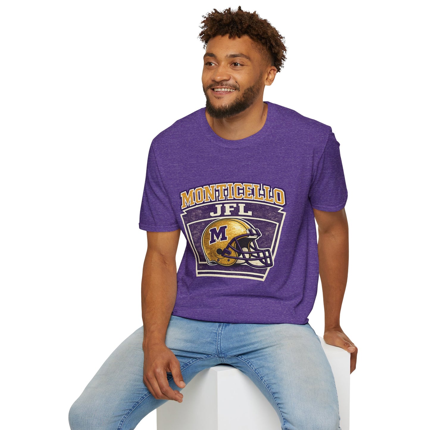 Monticello JFL Football T‑Shirt — Vintage Helmet Tee