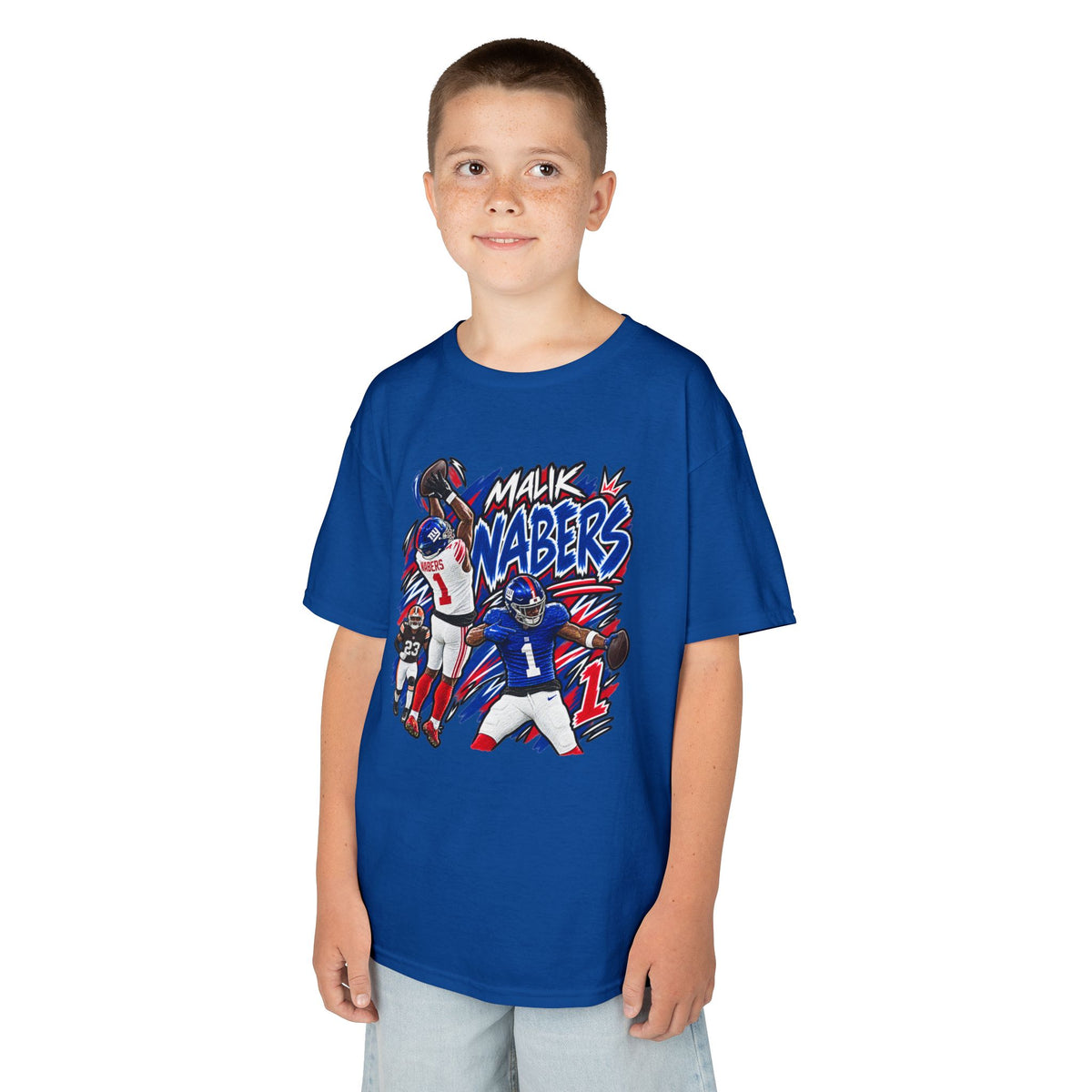 Malik Nabers Graphic T-Shirt - Sunday Standouts Sketch Series