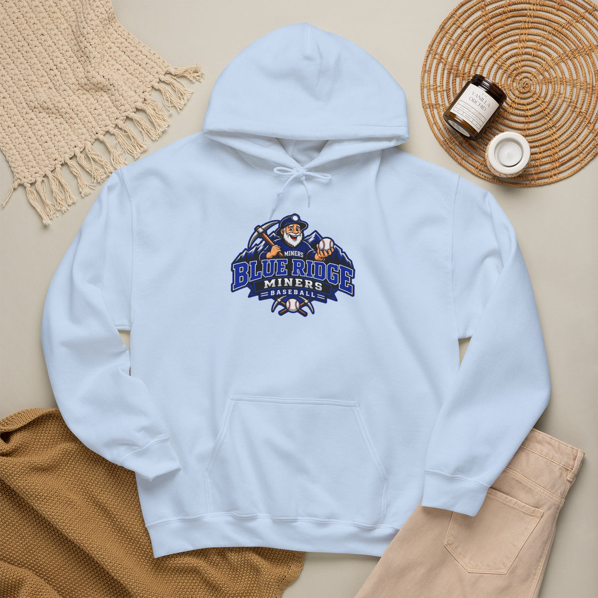 Blue Ridge Miners Mascot Logo Hoodie