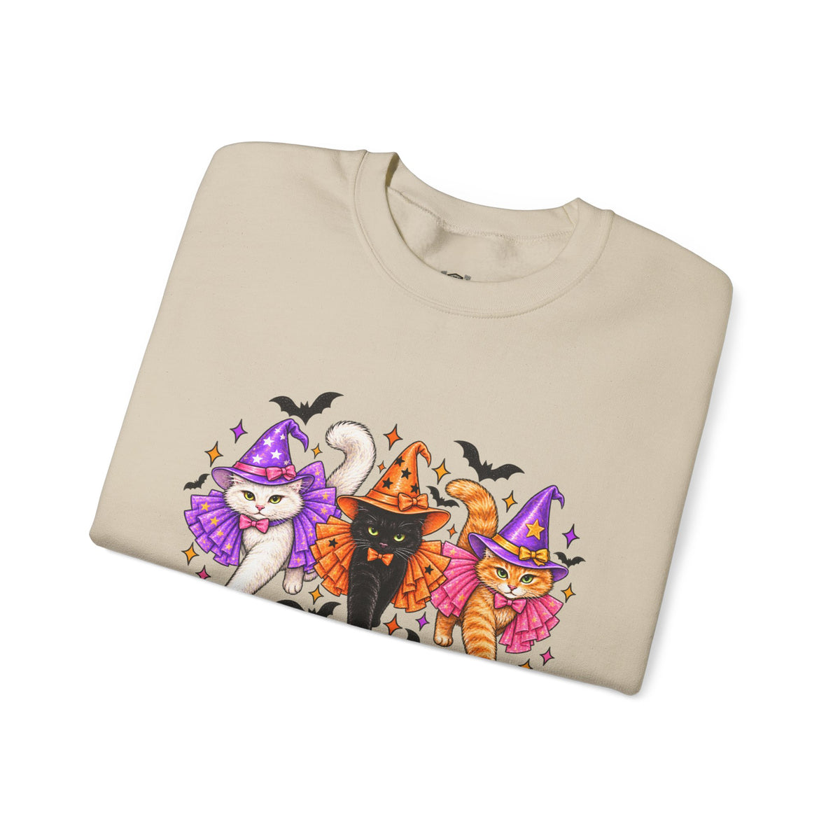 Halloween Witch Cats Crewneck Sweatshirt