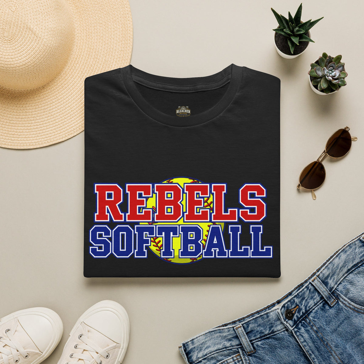 Rebels Softball T-Shirt — Retro Team Spirit Soft Tee